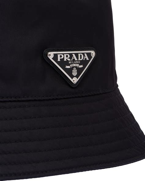 prada cap nylon|Prada bucket hat on sale.